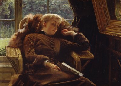 Reverie: Mrs. Newton Reclining in a Chair by James Jacques Joseph Tissot